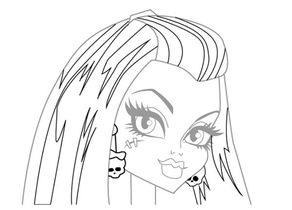 Как нарисовать Фрэнки из Монстер Хай