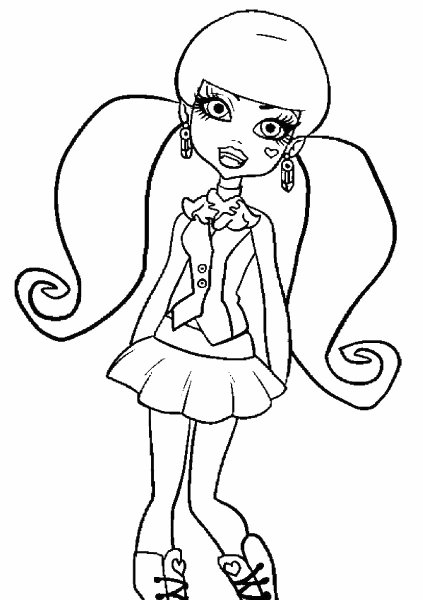 Раскраски монстр Хай Дракула