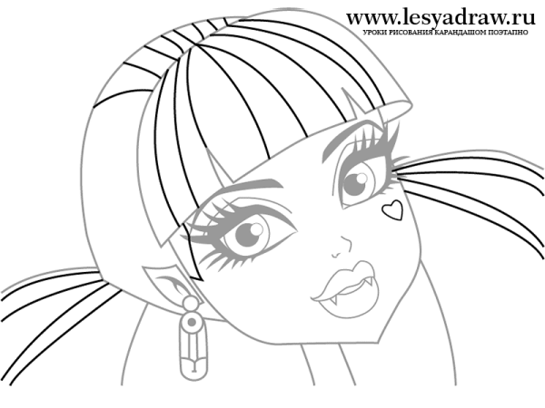 Рисунки Монстер Хай карандашом