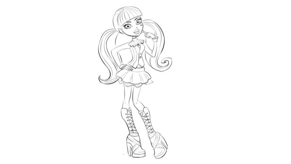 Куклы Монстер Хай нарисовать