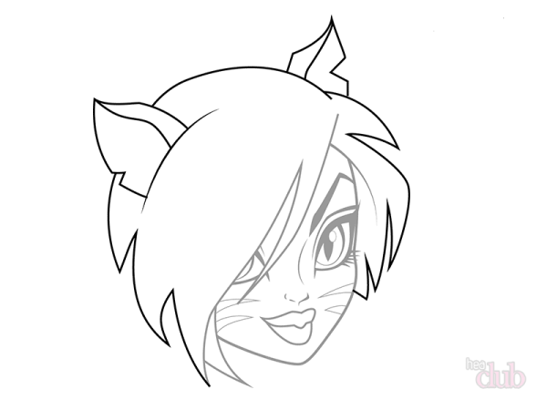 Монстр Хай Торалей рисунок карандашом