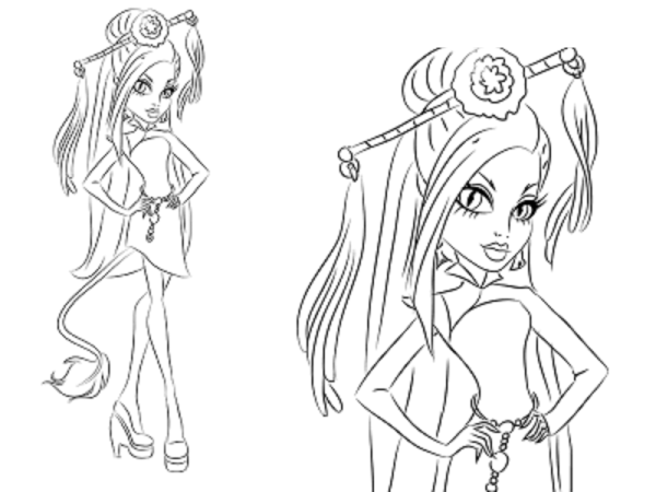 Раскраски монстр Хай дженифер Лонг
