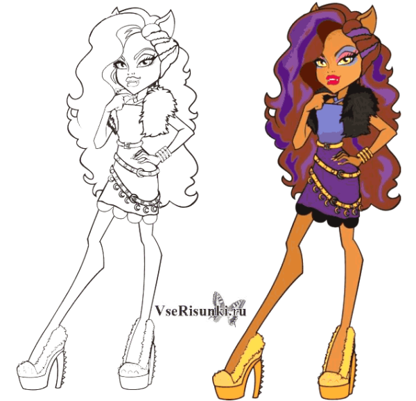 Нарисовать Клодин Вульф