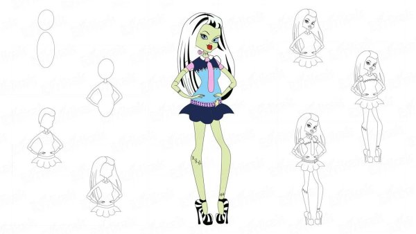 Нарисовать Фрэнки Штейн