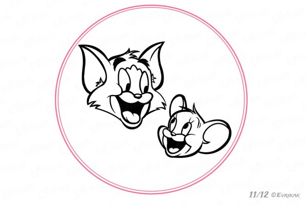 Том и Джерри рисунок для срисовки