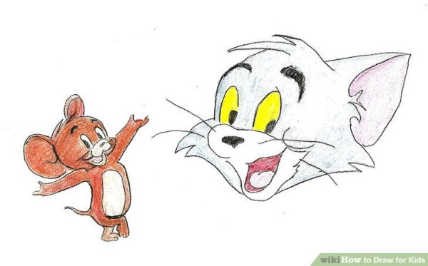 How to draw том и Джерри