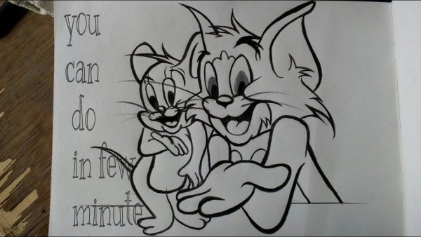 Афиша раскраска том и Джерри