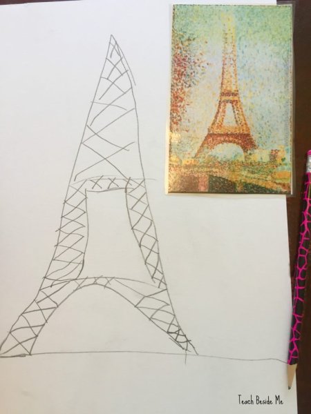 Эльфовой башни в Париже рисунок