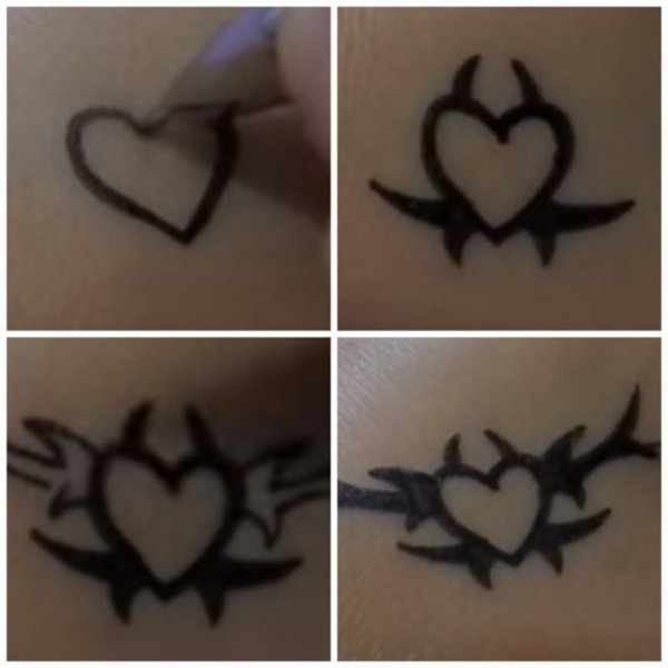 Мехенди бабочка