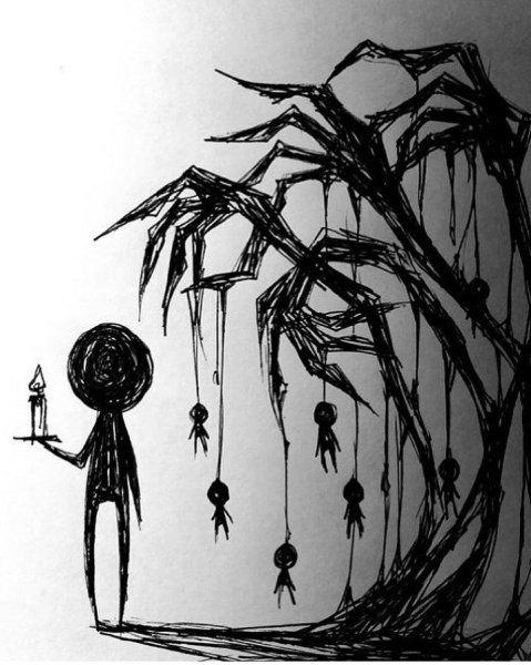 Депрессивные рисунки карандашом