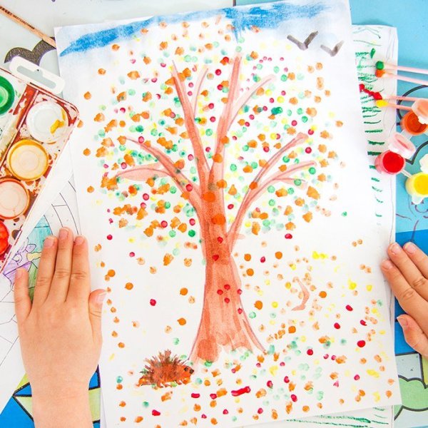 Рисование ушными палочками