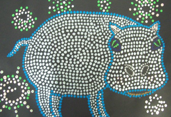 Техника пуантилизм Австралия