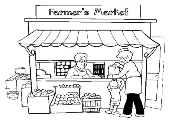 Рынок раскраска для детей