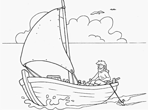 Иллюстразияк рассказу Робинзон Крузо