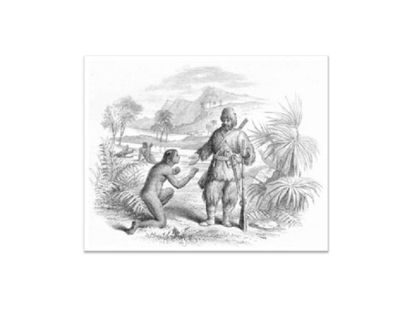 Робинзон Крузо на лодке