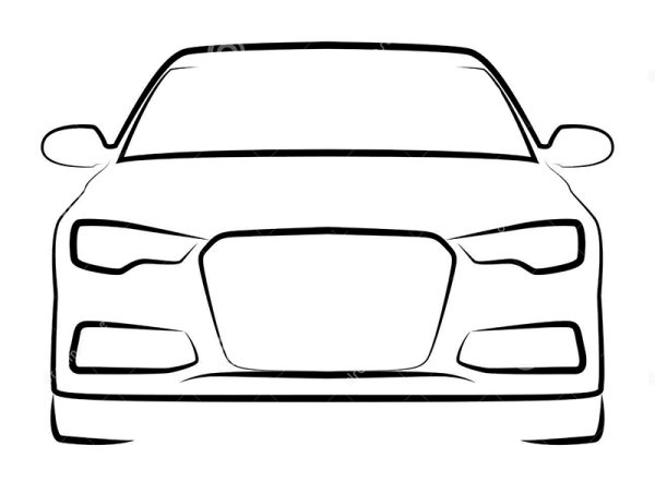 Контур спереди автомобиля вектор