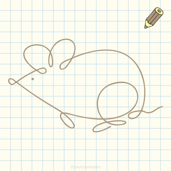 Рисунок одной линией не отрывая руки