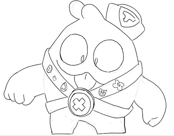 Раскраска БРАВЛ старс Скуик