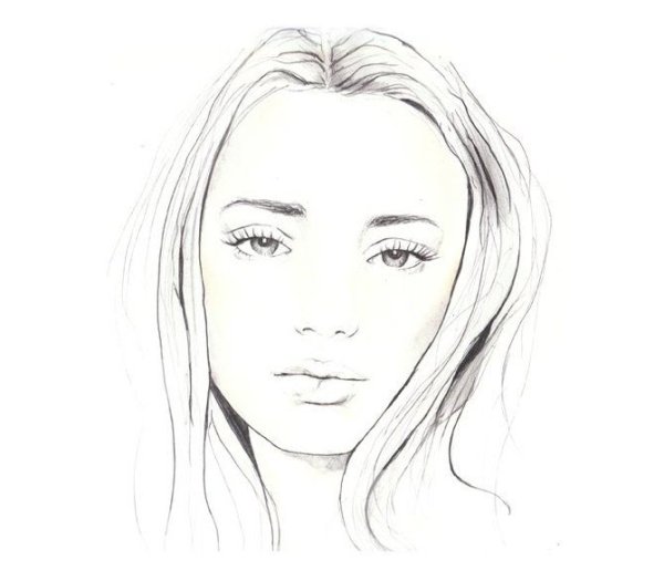 Рисунки для срисовки лица