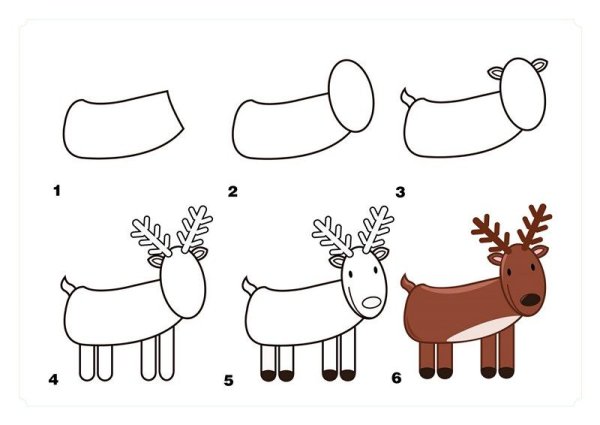 Как нарисовать оленя