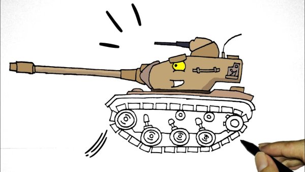 Раскраска танка т-34 для детей