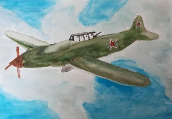 Рисунок на военную тему легкий