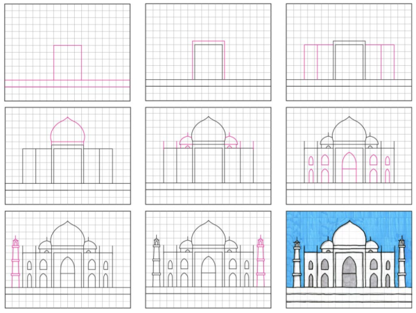 Тадж Махал скетч