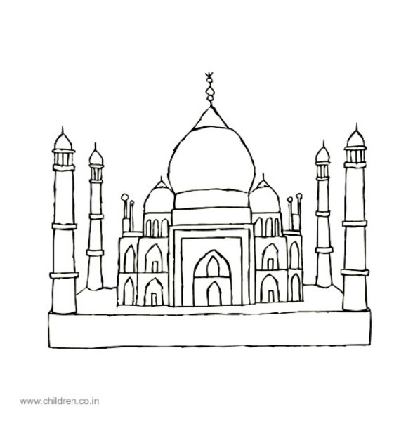 Города пустыни Тадж Махал рисование