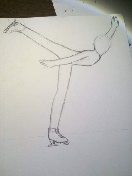 Фигуристка карандашом