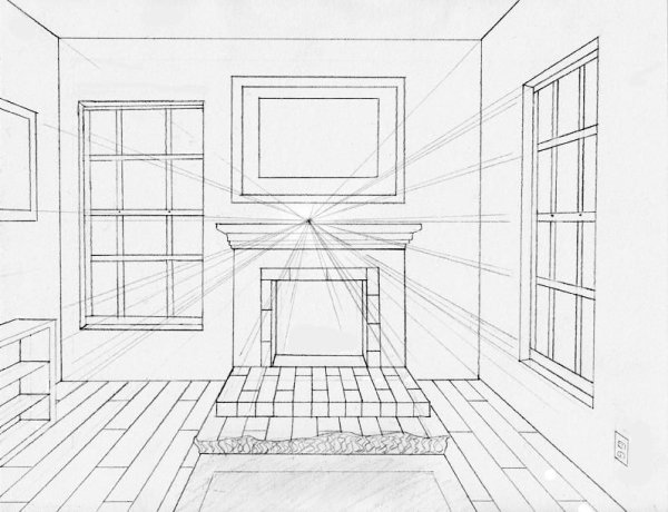 Скетч фронтальная перспектива