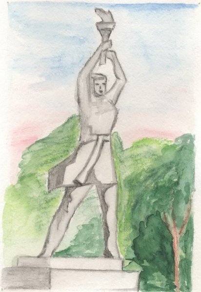 Памятник Ленину рисунок