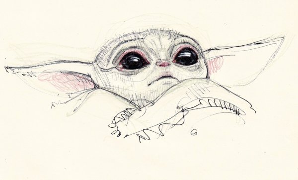 Маленький йода карандашом