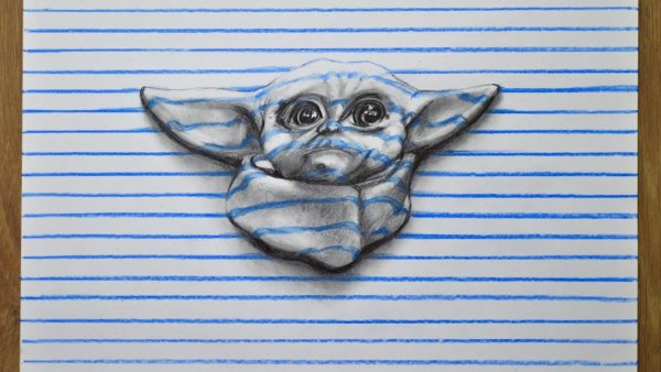 Рисунки Йоды для срисовки карандашом