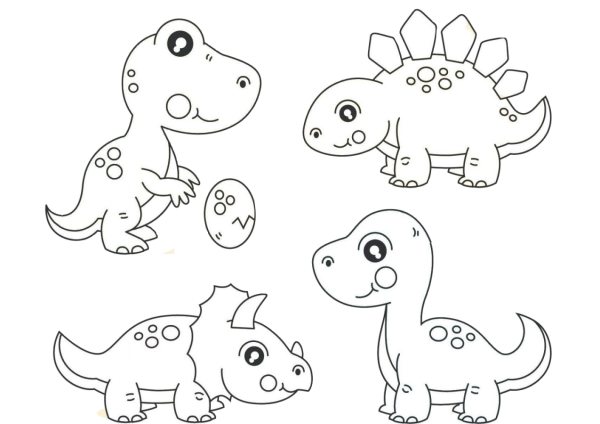 Динозавр чб