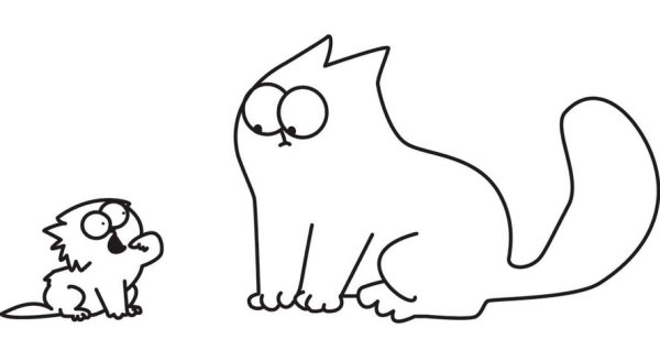 Кот Саймона. Раскраска