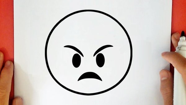 Смайлик рисунок ручкой