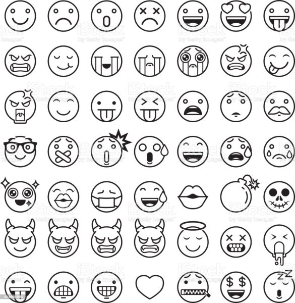 Маленькие картинки для распечатки смайлы