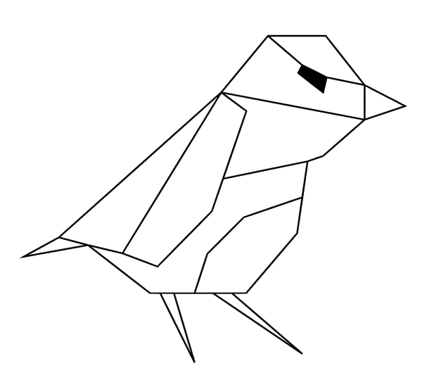 Геометрические животные динозавр