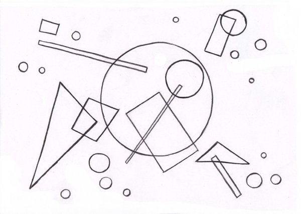 Рисование композиции из геометрических фигур