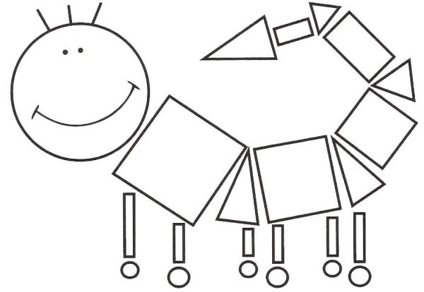 Трафарет из геометрических фигур