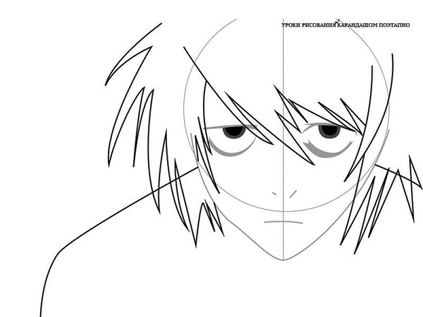 Аниме тетрадь смерти персонажи рисовать