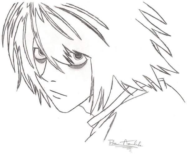 Аниме для срисовки тетрадь смерти