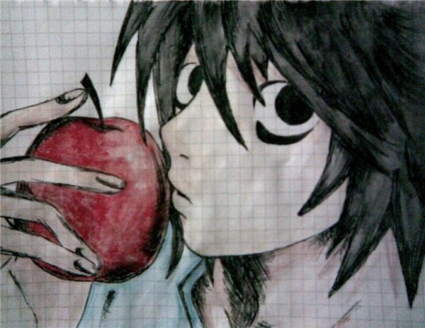 Тетрадь смерти герои для срисовки