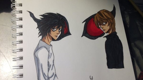 Лайт Ягами в скетчбук