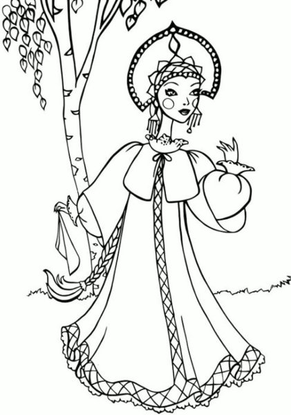 Женский образ поэтапное рисование