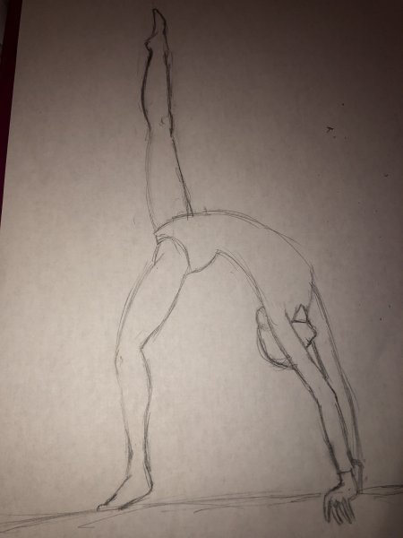 Гимнастка рисунок карандашом для срисовки