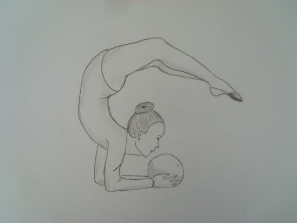 Гимнастка рисунок