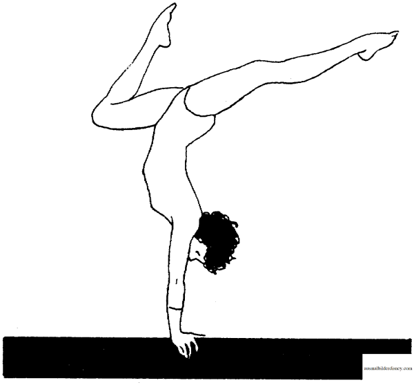 Гимнастки для срисовки карандашом