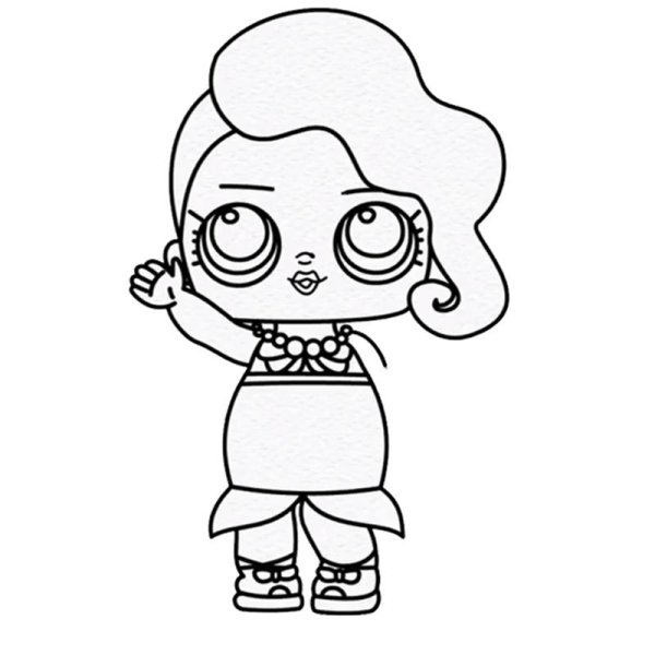 Кукла ЛОЛ карандашом
