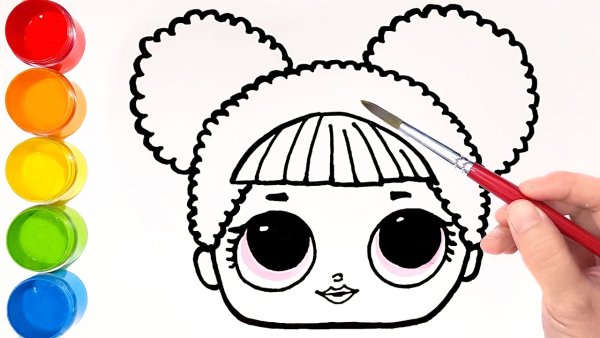 Кукла ЛОЛ карандашом